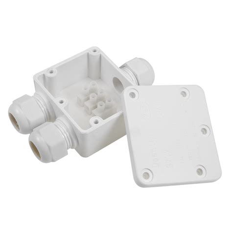 small white junction box|small outdoor junction box.